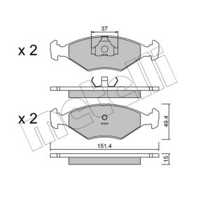 Compre Pastilhas de travão da METELLI 22-0017-0 a um preço baixo por 24,90 €