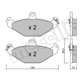 Bremsbeläge 22-0065-1 von METELLI günstig für 42,61 € online kaufen
