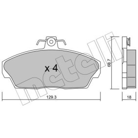 Bremsbeläge 22-0072-2 von METELLI günstig für 57,74 € online kaufen