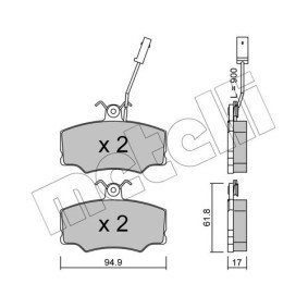 Bremsbeläge 22-0076-0 von METELLI günstig für 46,91 € online kaufen