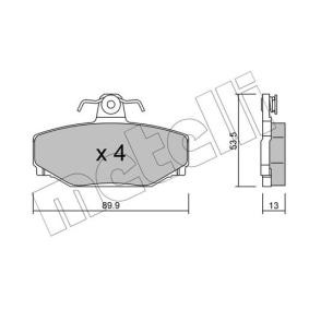 Bremsbeläge 22-0131-0 von METELLI günstig für 20,43 € online kaufen