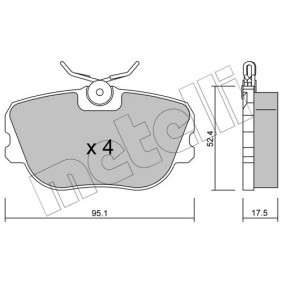 Bremsbeläge 22-0150-0 von METELLI günstig für 29,51 € online kaufen