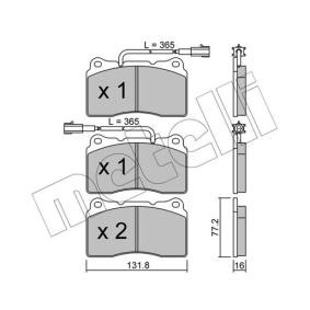 Bremsbeläge 22-0288-4 von METELLI günstig für 73,32 € online kaufen