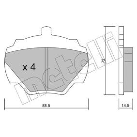 Bremsbeläge 22-0353-0 von METELLI günstig für 28,51 € online kaufen