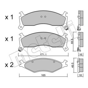 Bremsbeläge 22-0375-0 von METELLI günstig für 27,84 € online kaufen
