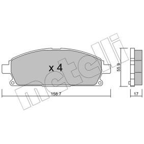 Compre Pastilhas de travão da METELLI 22-0406-0 a um preço baixo por 27,96 €