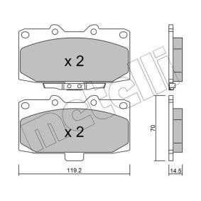 Bremsbeläge für SUBARU von METELLI