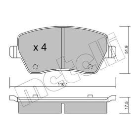Compre Pastilhas de travão da METELLI 22-0485-0 a um preço baixo por 26,79 €