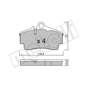 Compre Pastilhas de travão da METELLI 22-0491-0 a um preço baixo por 51,08 €