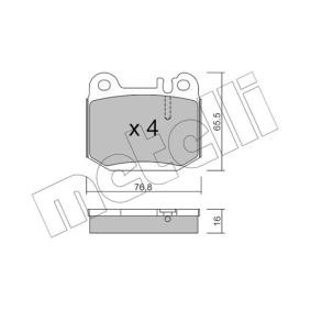 Achetez des Plaquettes de frein METELLI 22-0564-0 à prix pour 35,74 €