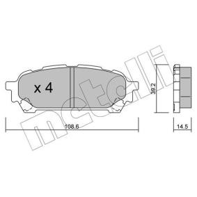 Bremsbeläge 22-0613-0 von METELLI günstig für 30,79 € online kaufen