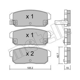 Achetez des Plaquettes de frein METELLI 22-0733-0 à prix pour 24,19 €