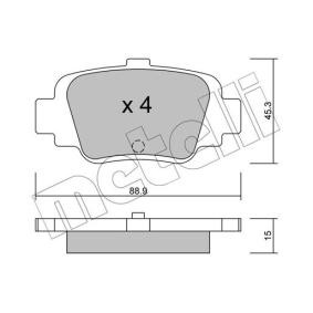 Compre Pastilhas de travão da METELLI 22-0742-0 a um preço baixo por 28,33 €