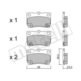 Bremsbeläge für LEXUS von METELLI