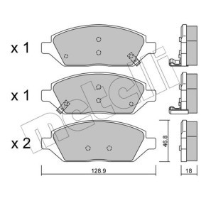 Bremsbeläge für FORD USA von METELLI