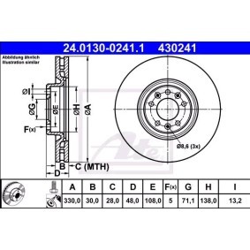 Bremsscheibe 24.0130-0241.1 von ATE günstig für 89,57 € online kaufen