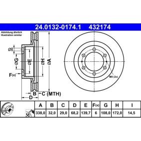 Bremsscheibe für LEXUS von ATE