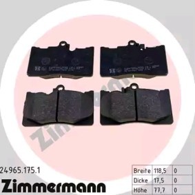 Bremsbeläge 24965.175.1 von ZIMMERMANN günstig für 56,53 € online kaufen