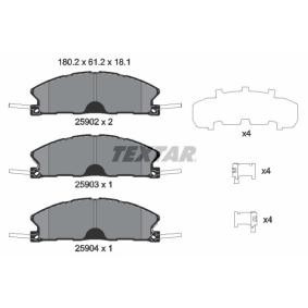 Acquista Kit pastiglie freni da TEXTAR 2590201 a buon mercato per soli 58,15 €