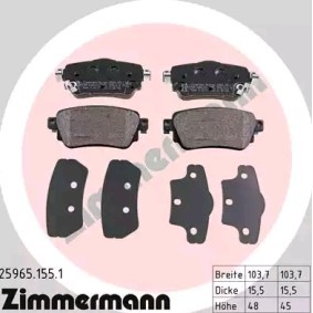 Bremsbeläge 25965.155.1 von ZIMMERMANN günstig für 45,92 € online kaufen