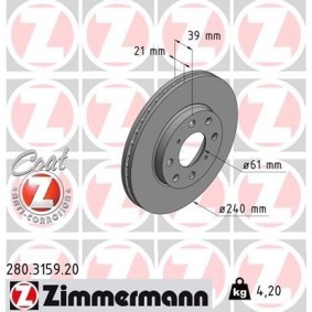 Bremsscheibe für HONDA von ZIMMERMANN