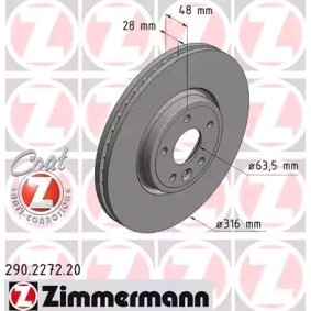Compre Disco de travão da ZIMMERMANN 290.2272.20 a um preço baixo por 81,05 €