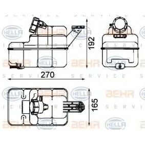 Osta Nestesäiliö, jäähdytysneste HELLA:llä 8MA 376 705-271 edullisesti hintaan 176,96 €