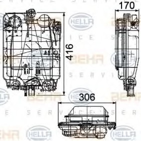 Osta Nestesäiliö, jäähdytysneste HELLA:llä 8MA 376 753-781 edullisesti hintaan 311,69 €