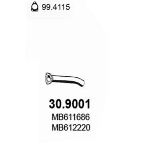 Køb Udstødningsrør af ASSO 30.9001 til den lave pris 767,36 DKK