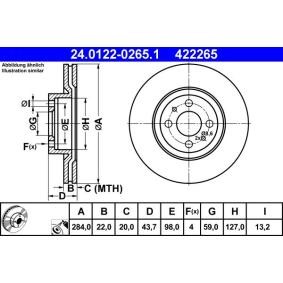 Bremsscheibe für ABARTH von ATE