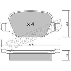 Bremsbeläge 333.1 von TRUSTING günstig für 58,61 € online kaufen