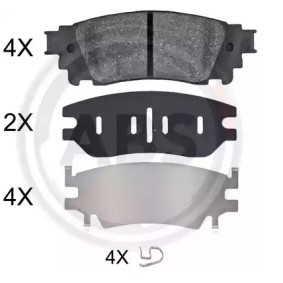 Acquista Pastiglie dei freni da A.B.S. online per Alphard / Vellfire (_H3_) a prezzi moderati