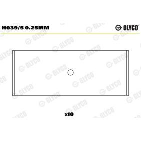 Kurbelwellenlager H039/5 0.25mm von GLYCO günstig für 67,88 € online kaufen