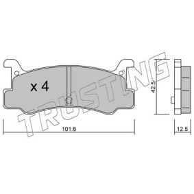 Bremsbeläge 398.0 von TRUSTING günstig für 55,11 € online kaufen