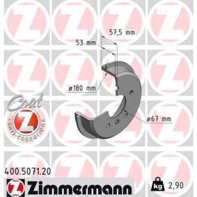 Bremstrommel für MERCEDES-BENZ von ZIMMERMANN