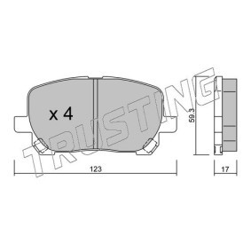 Bremsbeläge 442.0 von TRUSTING günstig für 79,26 € online kaufen