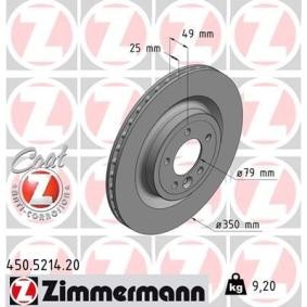 Bremsscheibe 450.5214.20 von ZIMMERMANN günstig für 88,61 € online kaufen