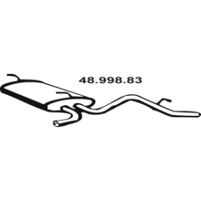 Kjøp Bakre eksospotte av EBERSPÄCHER 48.998.83 til den lave prisen 1376,52 NOK