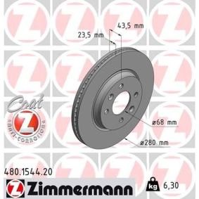 Bremsscheibe 480.1544.20 von ZIMMERMANN günstig für 60,22 € online kaufen