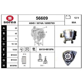Lichtmaschine 56609 von EAI günstig für 252,53 € online kaufen