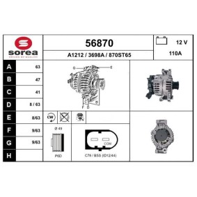 Lichtmaschine 56870 von EAI günstig für 238,08 € online kaufen