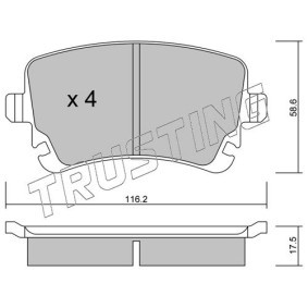 Bremsbeläge 570.2 von TRUSTING günstig für 102,05 € online kaufen