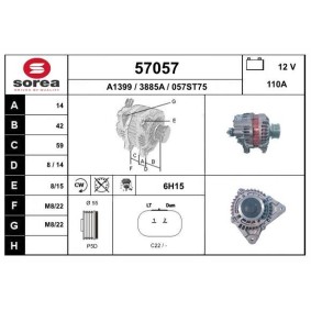 Lichtmaschine 57057 von EAI günstig für 154,86 € online kaufen