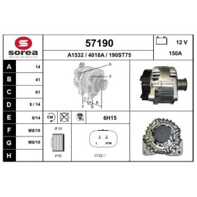 Lichtmaschine 57190 von EAI günstig für 272,45 € online kaufen