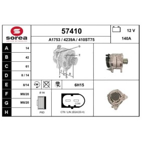 Lichtmaschine 57410 von EAI günstig für 251,71 € online kaufen