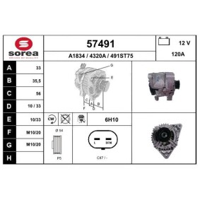 Lichtmaschine 57491 von EAI günstig für 201,07 € online kaufen