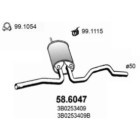 Köp Mittenljuddämpare av ASSO 58.6047 till det låga priset 2954,49 kr