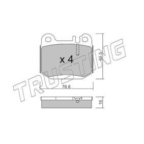 Achetez des Plaquettes de frein TRUSTING 580.0 à prix pour 112,91 €