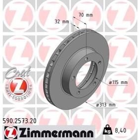 Bremsscheibe 590.2573.20 von ZIMMERMANN günstig für 63,01 € online kaufen