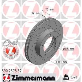 Bremsscheibe 590.2573.52 von ZIMMERMANN günstig für 103,10 € online kaufen